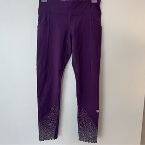 lululemon athletica tight stuff reflective leggings size 6
